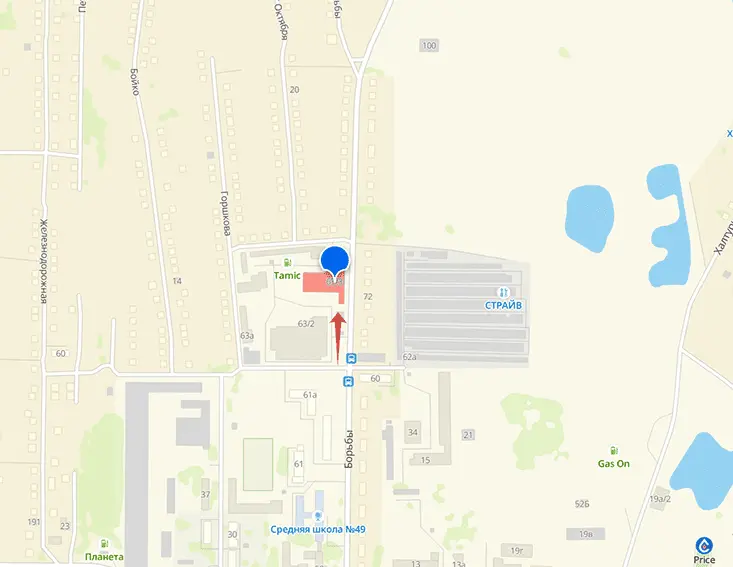 Карта: Россия, Челябинская область, г. Копейск